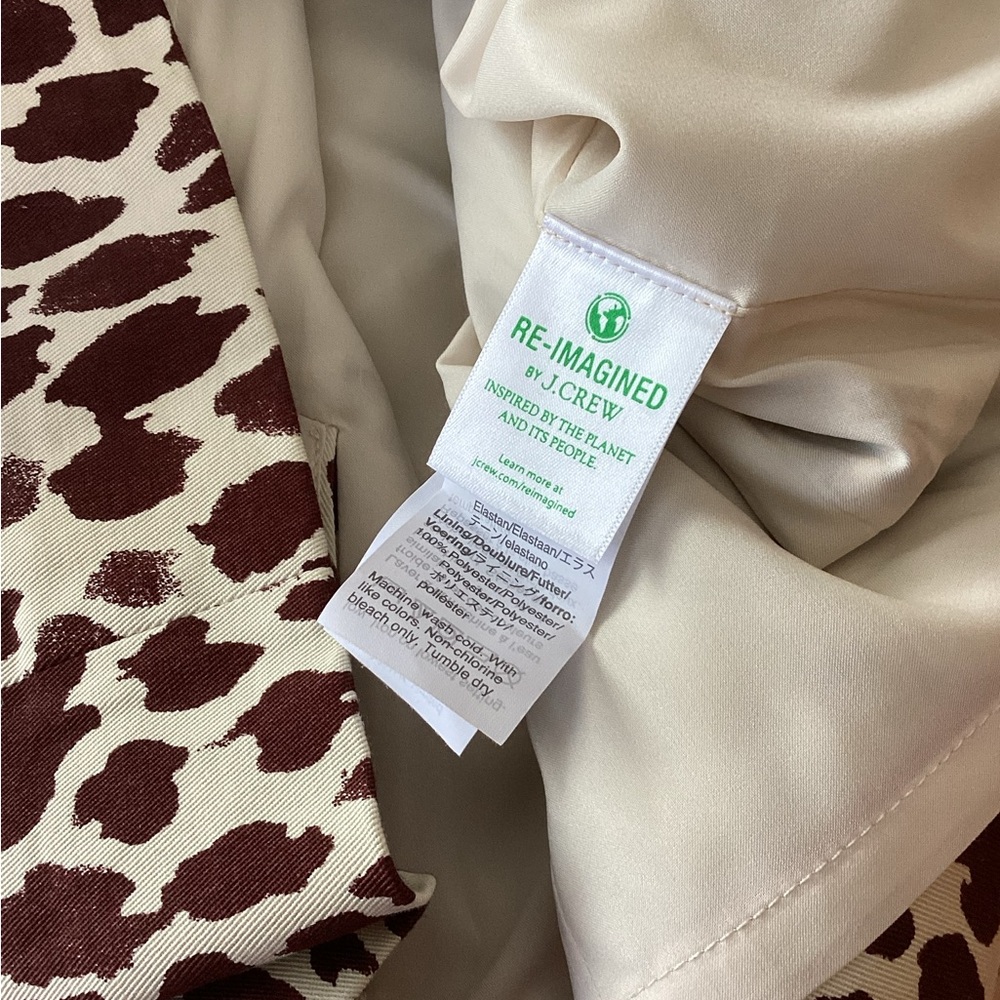 J. Crew V-back dress in giraffe printed bi-stretch cotton - size 14 - NWT! - Picture 7 of 13